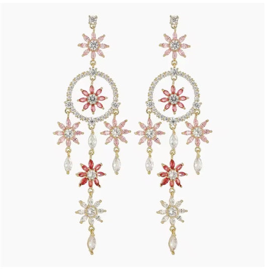 S925 Dream Catcher Dreamy Elegance Fashion Flower Earrings Jewelry Wedding Gift Banquet Accessories (Copy)
